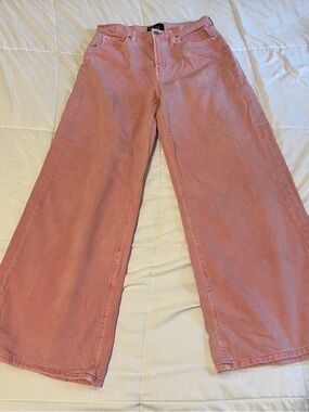 GAP Pink Wide-Leg Jeans